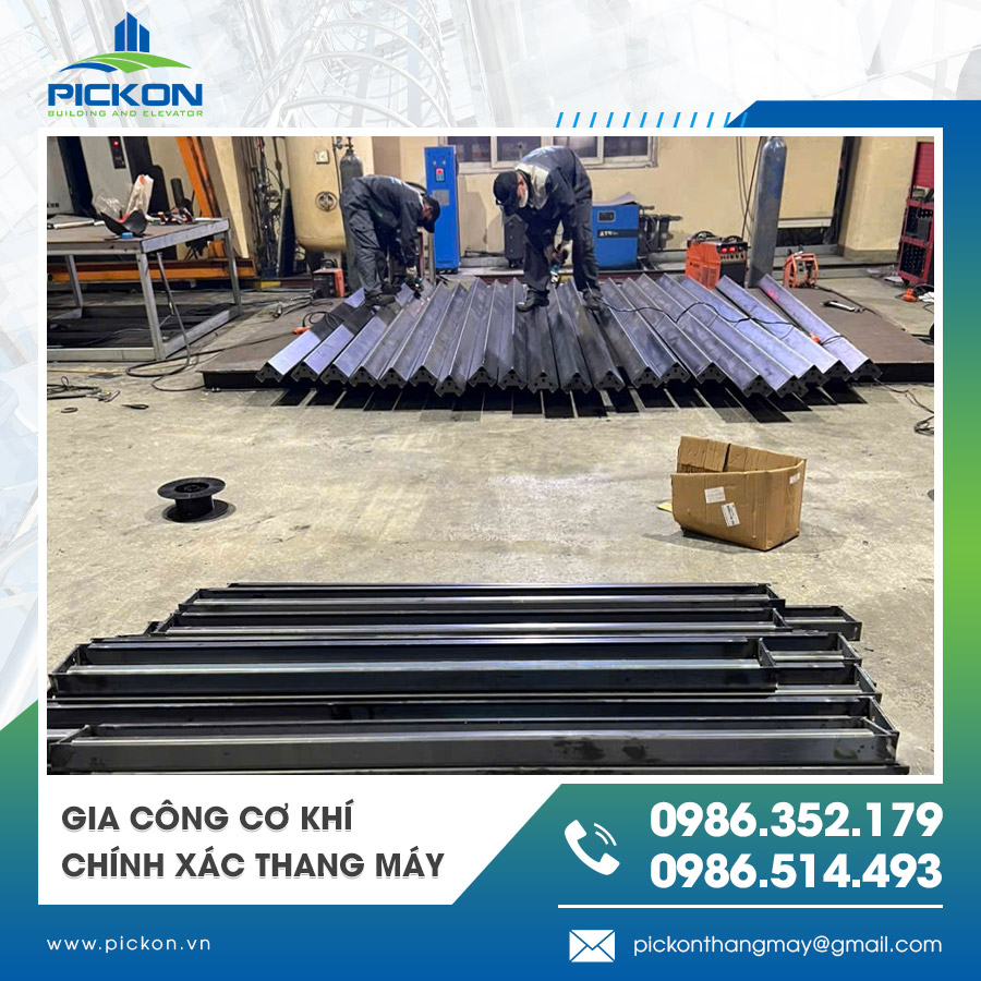 Quy trình gia công cơ khí chính xác thang máy tại nhà máy sản xuất