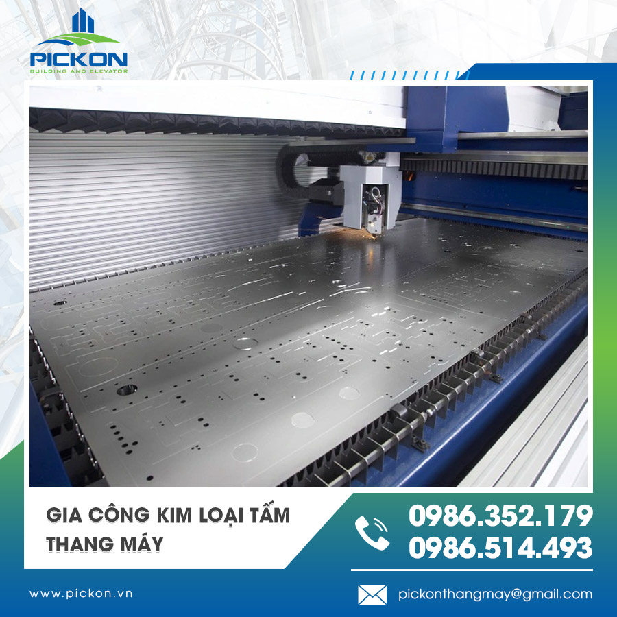 Gia công kim loại tấm thang máy bằng máy cắt laser hiện đại Gia công kim loại tấm thang máy bằng máy cắt laser hiện đại