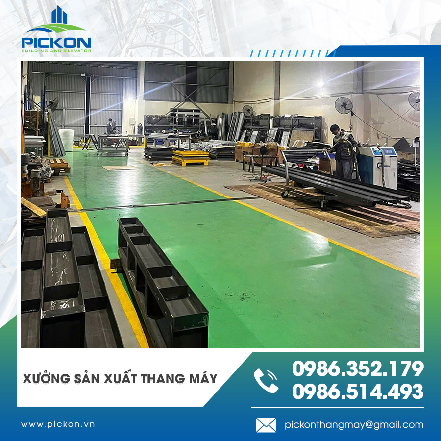 Xưởng sản xuất thang máy đáp ứng tiêu chuẩn kỹ thuật và an toàn